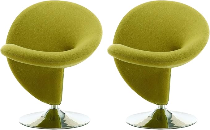 Manhattan Comfort Curl Swivel Accent Chair Set of 2 by ManhattanComfort