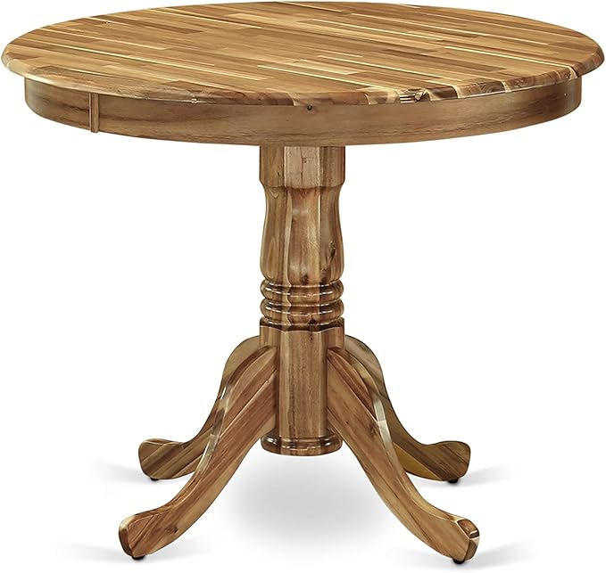 East West Furniture ANLA5-ANA-05 5 Piece Dining Room Table Set Includes a Round - Image 4