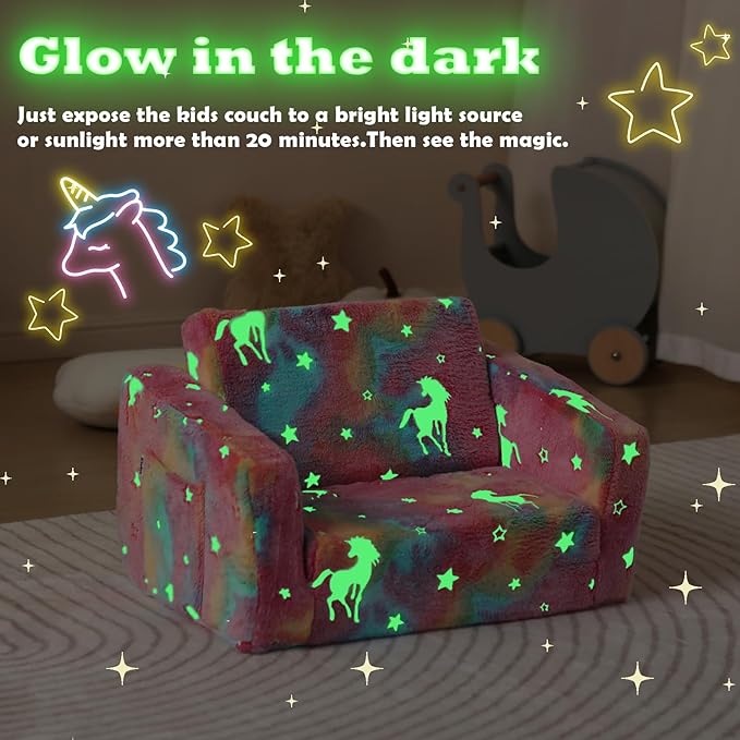Toddler Couch Fold Out, Foldable Toddler Chair - Image 5