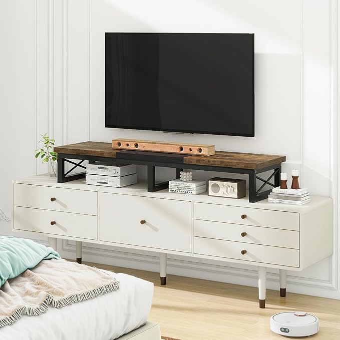 IBUYKE 45" Large TV Riser for 32-60 inch TV, Tabletop Short TV Stand - Image 8