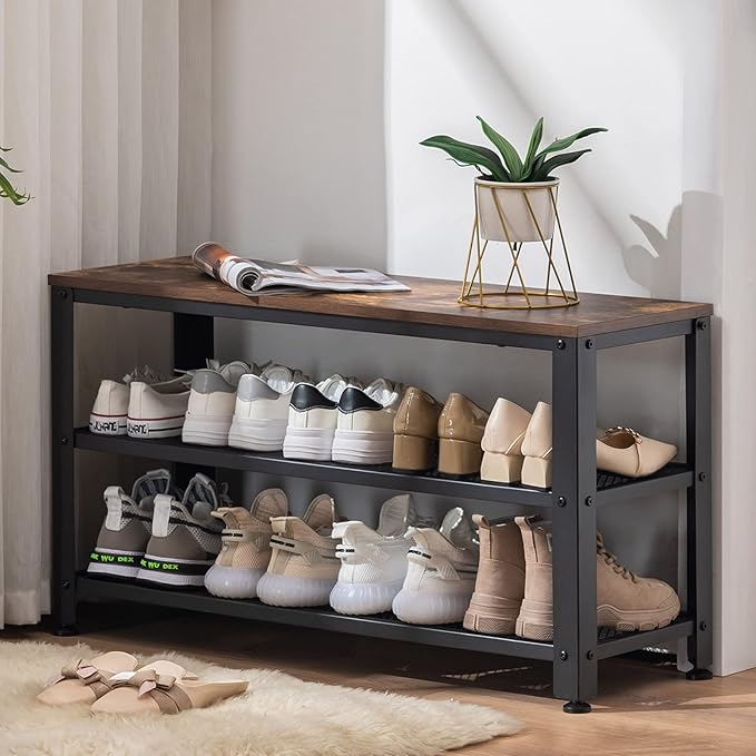 Apicizon Shoe Rack, 35.5 Inches 3-Tier Shoe Rack by APICIZON