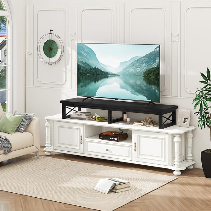 IBUYKE 45" Large TV Riser for 32-60 inch TV, Tabletop Short TV Stand - Image 2