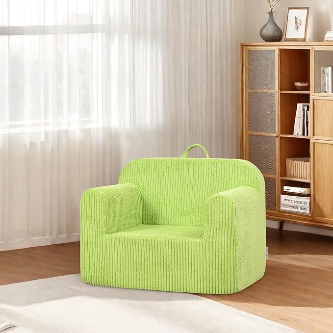Kids Sofa, 2-in-1 Comfy Toddler Couch, Soft Sherpa Fold Out Toddler Chair - Image 8