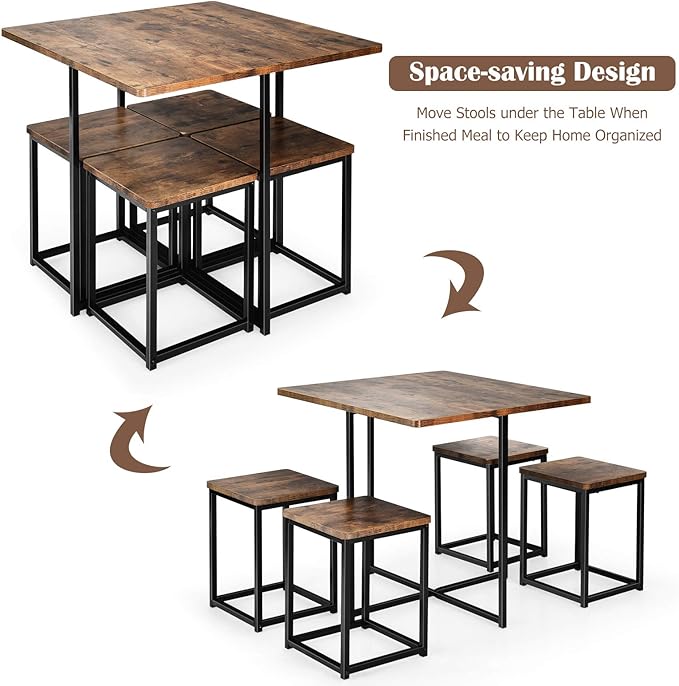 Giantex 5 Piece Dining Table Set, Dining Set - Image 3
