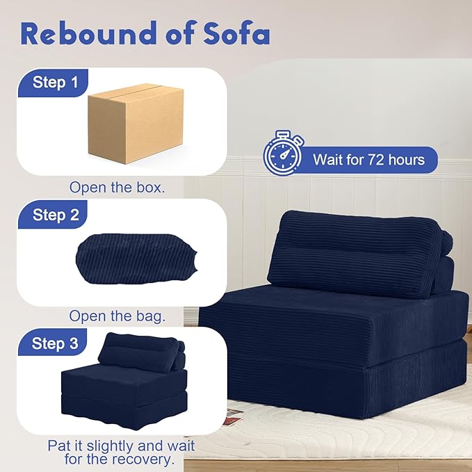 MeMoreCool Instant Guest-Ready Comfort — Convertible Folding Sofa Bed Chair - Image 8