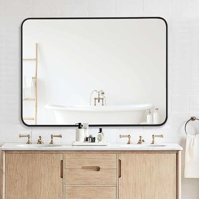 30x40 Inch Rectangle Bathroom Mirror - Image 2