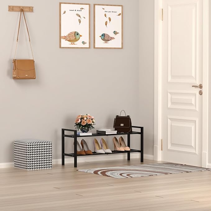 Haddockway Bamboo Shoe Rack for Closet, Free Standing Shoe Organizer - Image 2