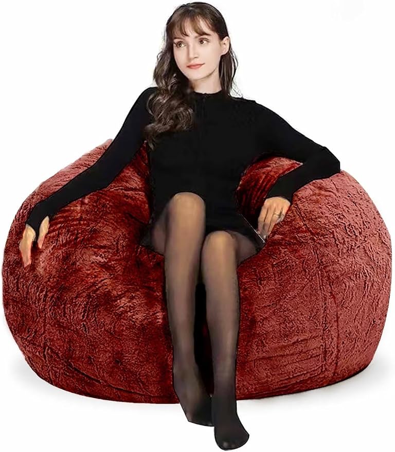 Bean Bag Chair for Adults Kids Without Filling Comfy Oversized Round Lounge - Image 3