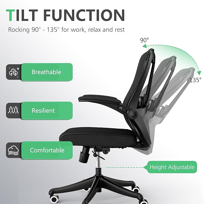 Executive Office Chair, Ergonomic Comfort Home Desk Chair, Mid Back Gaming Chair - Image 5