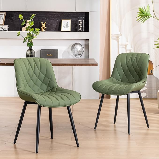 YOUNUOKE Dining Chairs Set of 2 Mid Century Modern Kitchen Chair Comfortable - Image 3