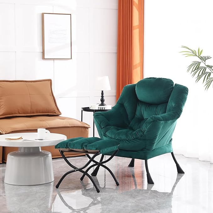 Lazy Chair and Ottoman, Large Accent Lounge Chair - Image 6