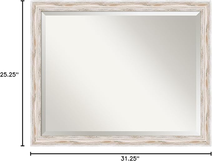 Amanti Art White Bathroom Mirror - Image 6