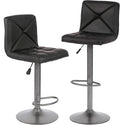 BestOffice Bar Stools Set of 2, PU Leather Swivel Bar Stools Kitchen Counter by BestOffice