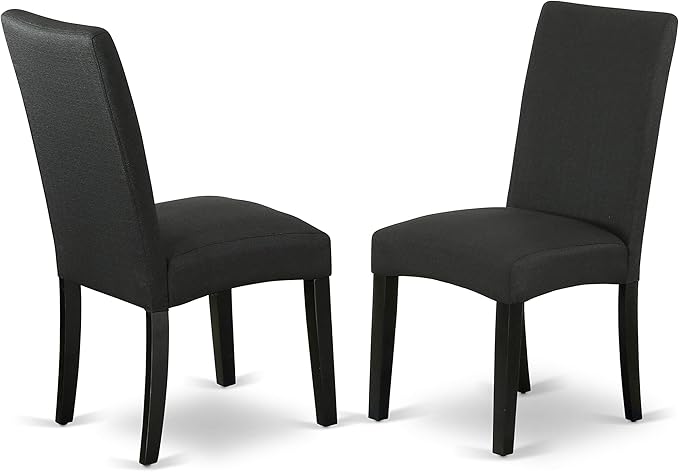 East West Furniture LGDR5-BLK-24 5 Piece Dining Set Includes a Rectangle Dining - Image 6