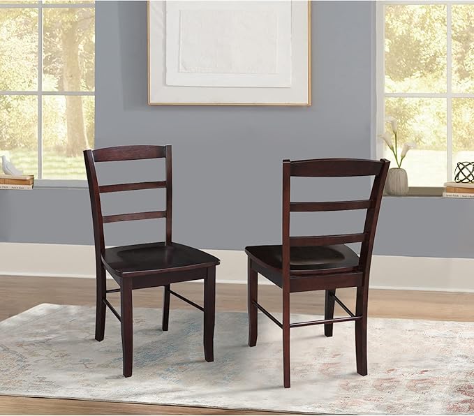 International Concepts Madrid Ladder Back Chair, Rich Mocha - Image 2