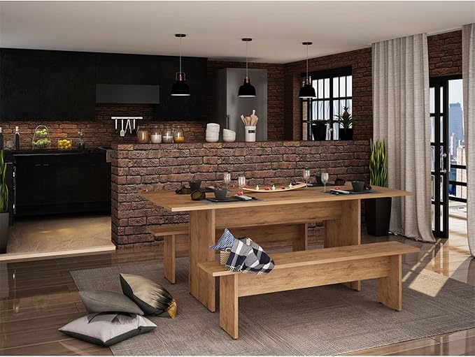 Manhattan Comfort Nomad 3 Piece Dining Set - Image 2