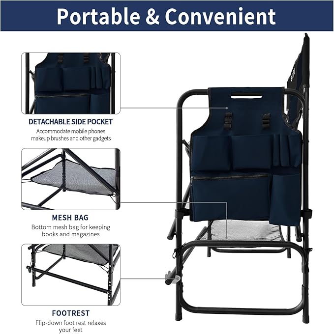 Tall Folding Directors Chair - Image 4