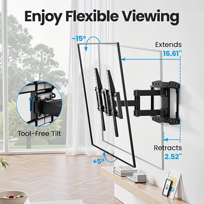 UL Listed Full Motion TV Wall Mount Bracket - Image 5