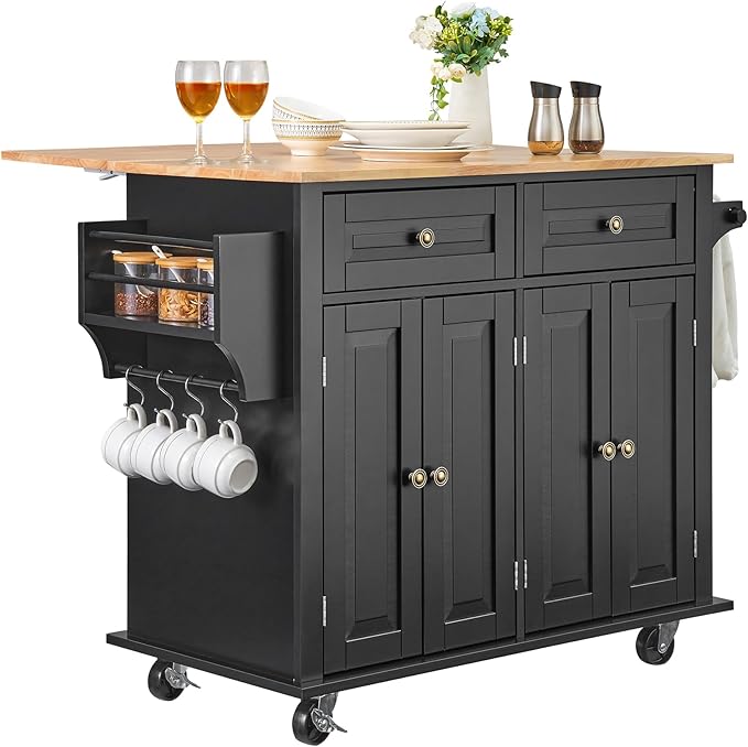 VEVOR Kitchen Island Cart, Rolling Table - Image 8