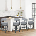 COLAMY Swivel Counter Height Bar Stools Set of 4, 25 Inch Modern Upholstered by COLAMYINC