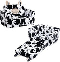 ALIMORDEN Fold Out Toddler Couch, Comfy 2-in-1 Cuddly Sherpa Bear Chair by ALIMORDEN