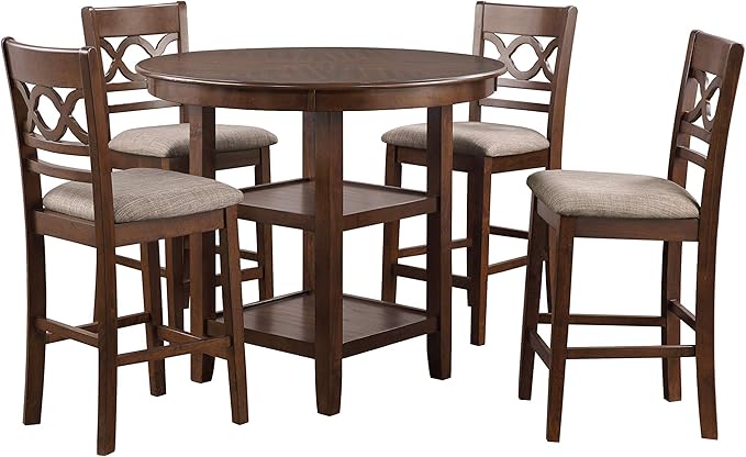 New Classic Furniture Cori 5-Piece Round Counter Set - Image 3