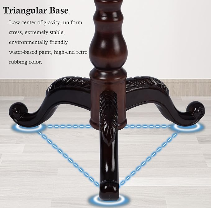 Coat Rack Stand, Solid Wooden Coat Tree - Image 3