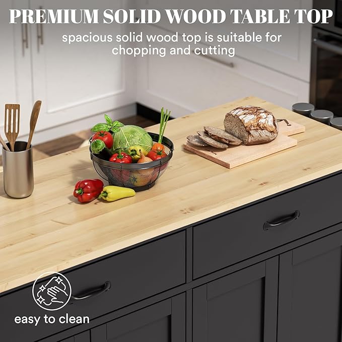 Rovibek Large Wood Island Table - Image 4