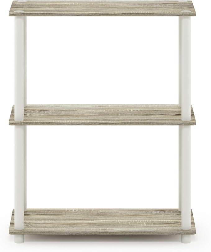Furinno Turn-N-Tube 3-Tier Compact Multipurpose Shelf Display Rack, Sonoma - Image 5