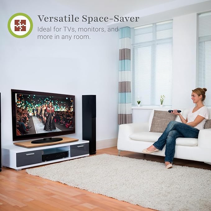 Prosumer's Choice Bamboo TV Swivel Stand - Image 6