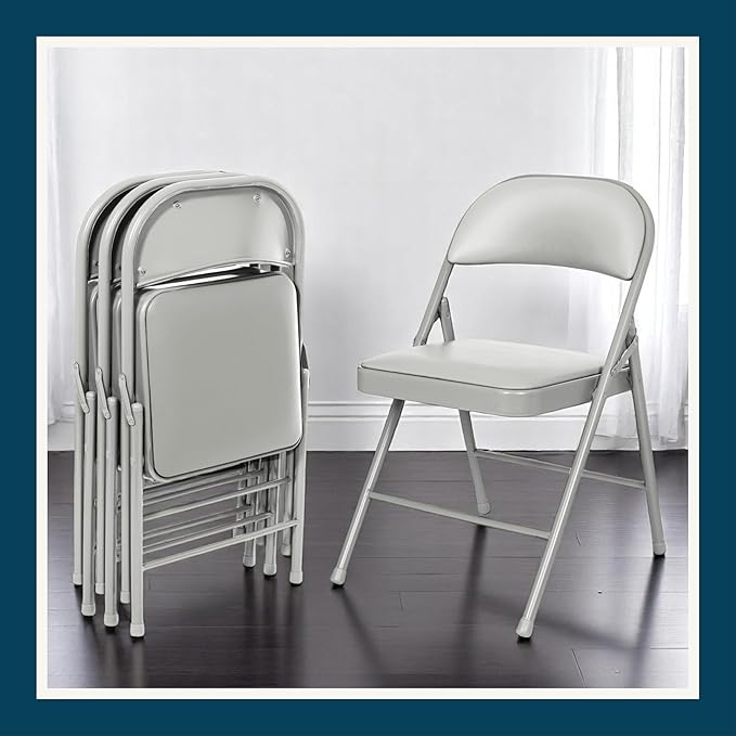 OEF Furnishings OEF950 Series Vinyl Padded Steel Folding Chairs - Image 10