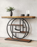 LITTLE TREE Console Table, 4-Tier Entryway Table, 41.3-Inch Industrial Sofa by LITTLETREE