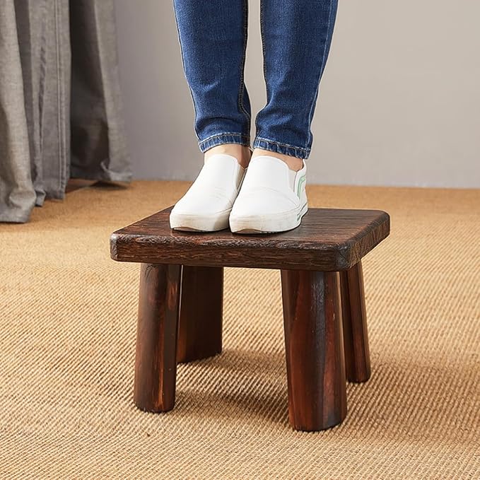 Wooden Stool, Rectangular Bedside Step Stool, Step Ladder - Image 7