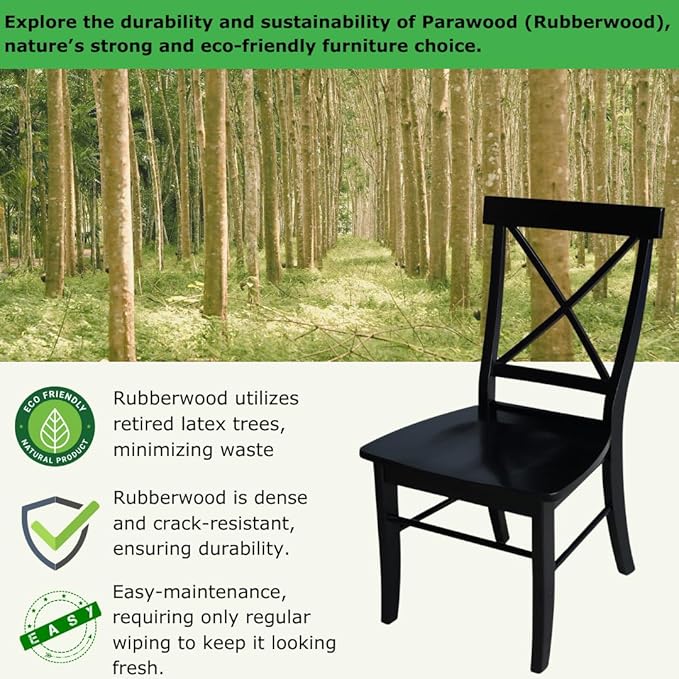 Set of Two X-Back Dining Chairs - Image 4