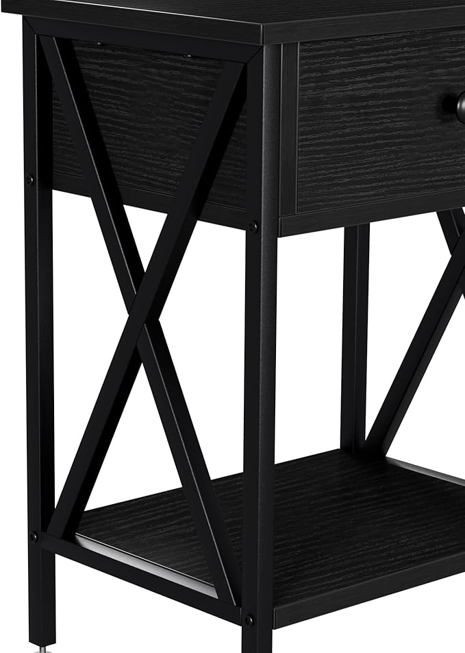 VECELO Nightstands Set of 2, Modern Bedside End Tables, Night Stands - Image 7