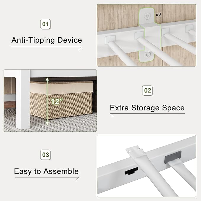 Feonase Metal Bunk Bed Twin Over Twin - Image 7