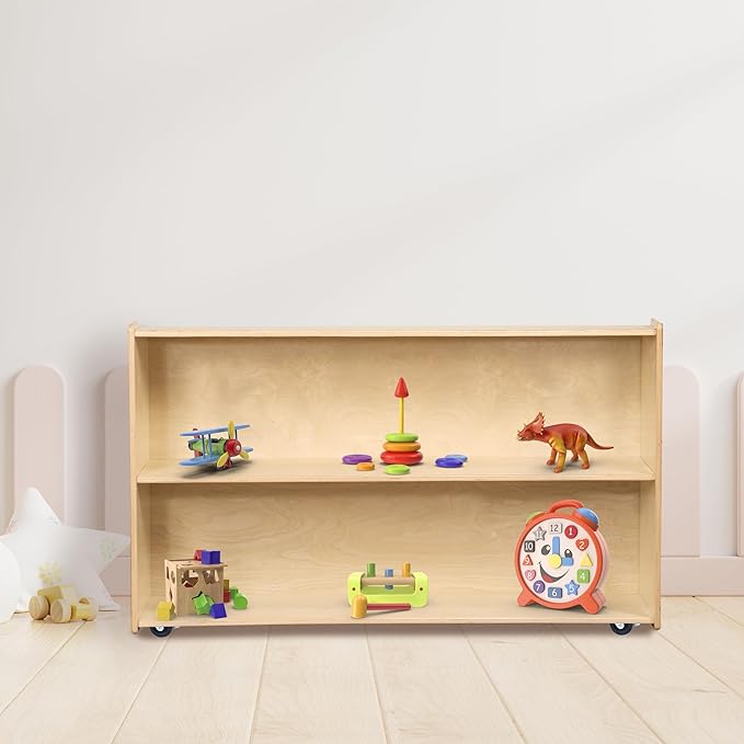 2 Shelf Montessori Horizontal Bookcase - Image 2