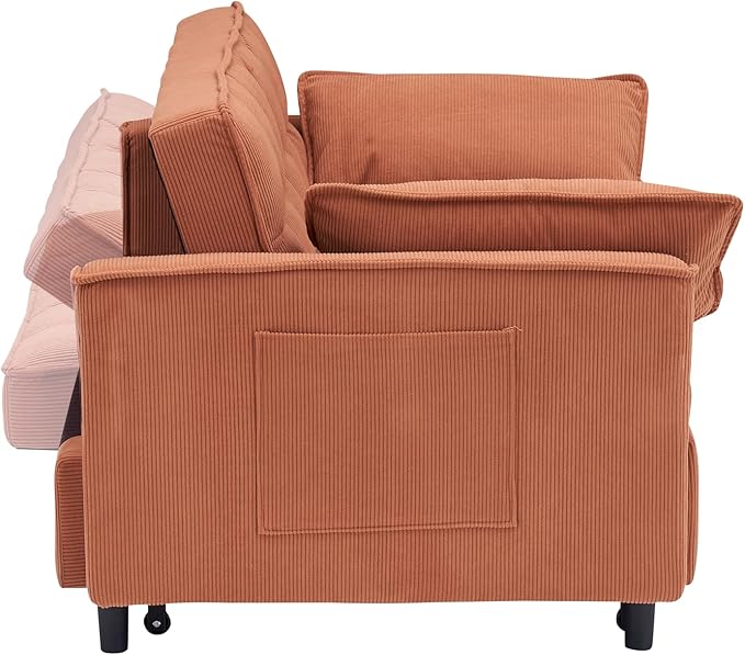 Ball & Cast Convertible Sofa Bed, Loveseat Sleeper Sofa W/Pull-Out Bed - Image 12