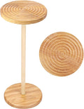 ZYBT Pedestal Side Table, 10.24" Natural Wood Round Coffee Table, Drink Table by ZYBTtoCreateHappyMemories