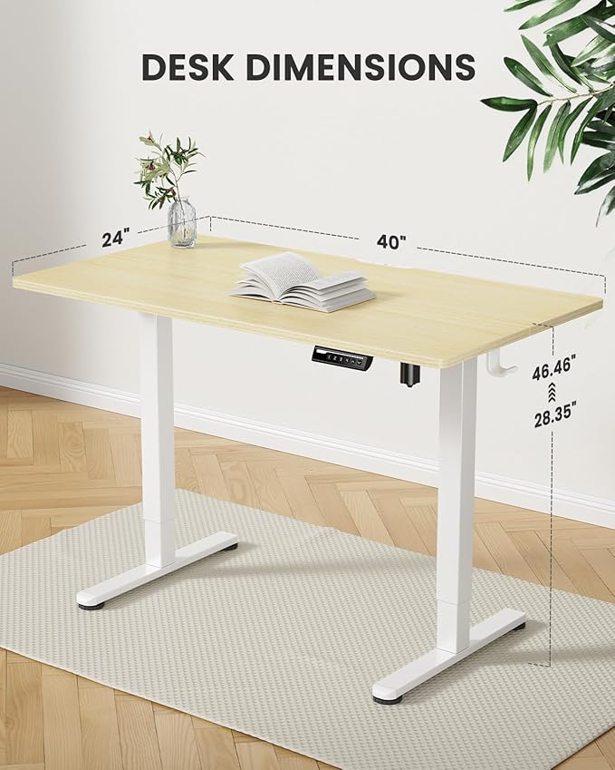 ErGear Height Adjustable Electric Standing Desk, 40 x 24 Inches Sit Stand up - Image 3