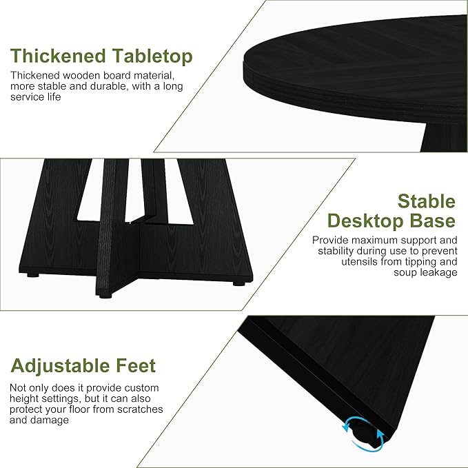 NicBex 47-Inch Round Dining Table - Image 3