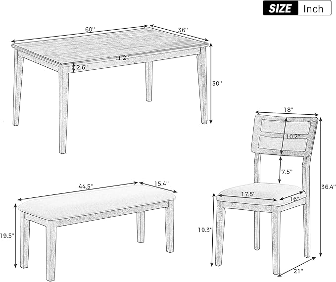 Ball & Cast 6-Piece Dining Table Set - Image 3