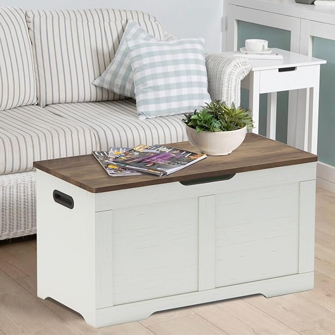 31.5" Storage Chest, Wooden Storage Bench, Lift Top Toy Chest - Image 8