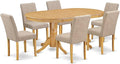 East West Furniture VAAB7-OAK-04 7 Piece Dinette Set Consist of an Oval Dining by EastWestFurniture