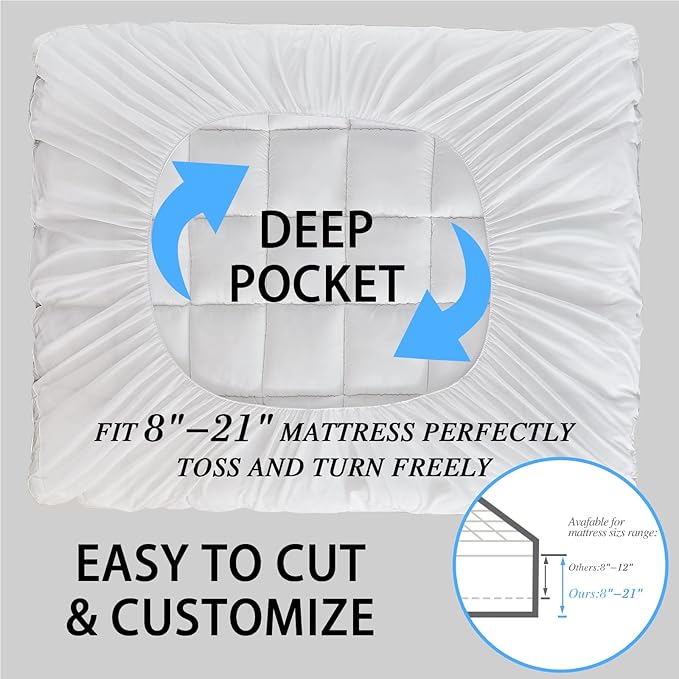 CYMULA Mattress Topper Short Queen Size - Image 7