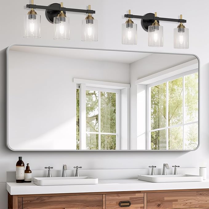 FORBATH 30x60 Inch Silver Bathroom Mirror by FORBATH
