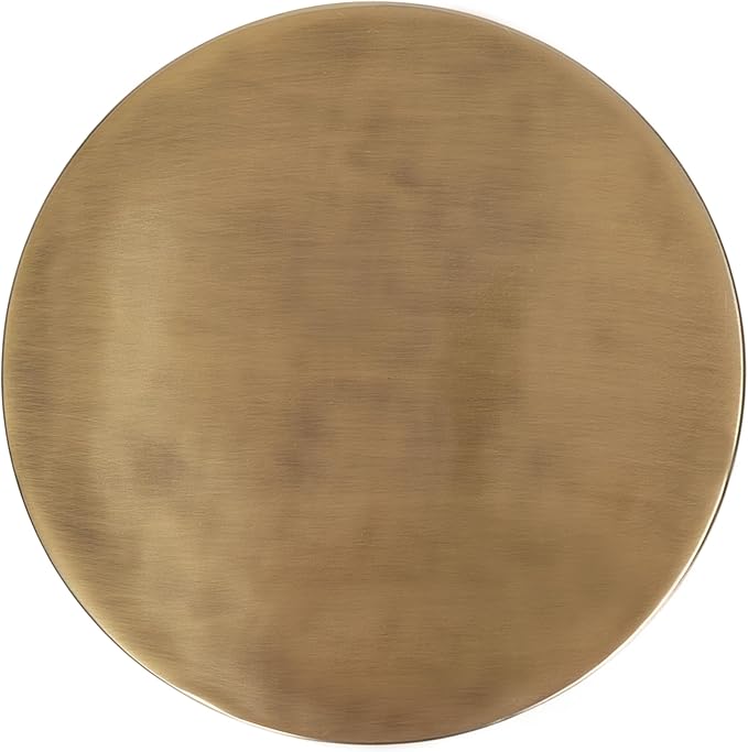 Kate and Laurel Aja Modern Metal Round Drink Table, Antique Brass, Decorative - Image 7