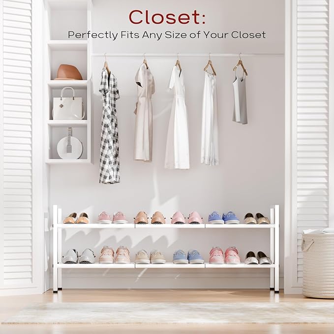 Bumusty 2-Tier Long Expandable Shoe Rack - Image 2