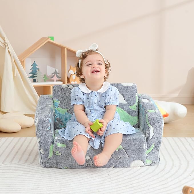 Toddler Couch Fold Out, Foldable Kids Couch - Image 2