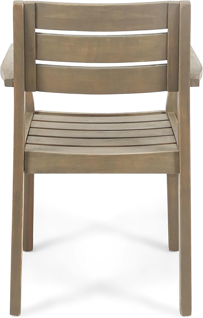 Merax Acacia Wood Dining Chairs Set of 2, Stamford Outdoor Acacia Wood Dining - Image 5